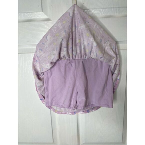 Cat & Jack Girls Skort L Lavender Unicorn Print Play Clothes Elastic Waistband - Picture 3 of 5